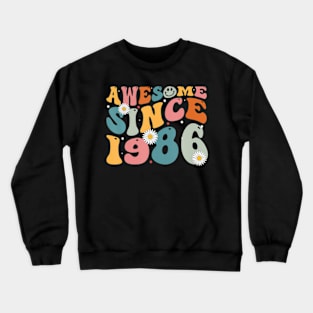 Awesome Since 1986 37Th Birthday Crewneck Sweatshirt